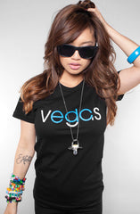 Vegas (Women's Black/Blue Tee)