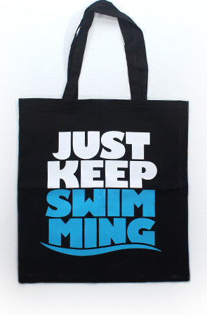 Keep Swimming (Black Tote)