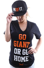 Go Giant (Women's Black V-Neck)