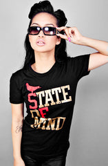 State of Mind (Women's Black/Red/Gold Tee)