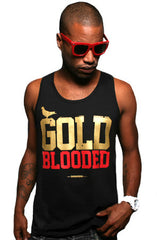 Gold Blooded (Men's Black/Red Tank)