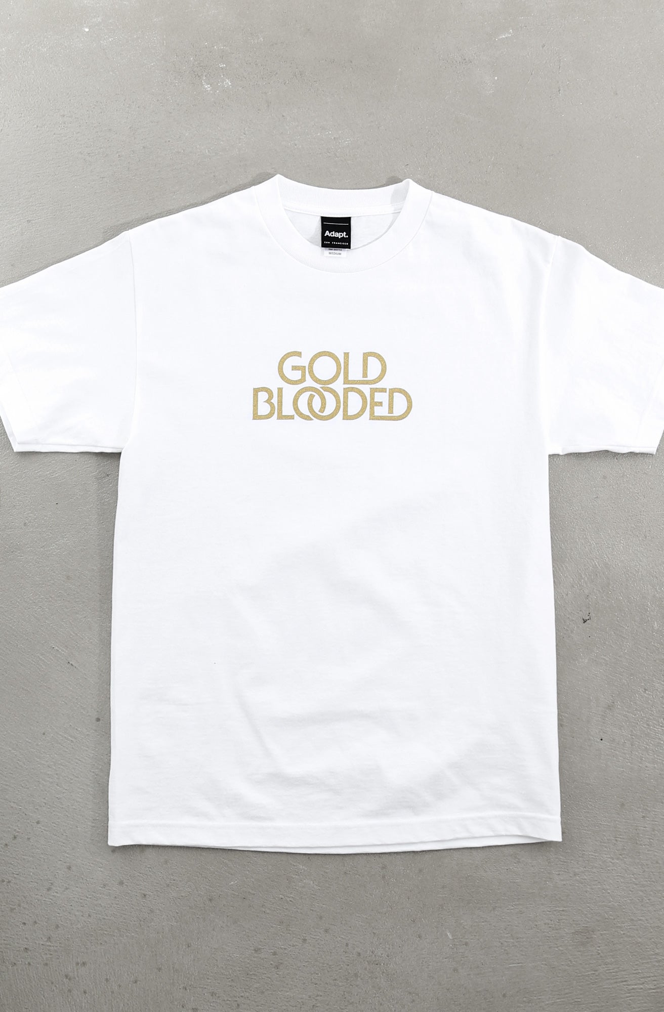 Gold Blooded Serif (Men's White Tee)