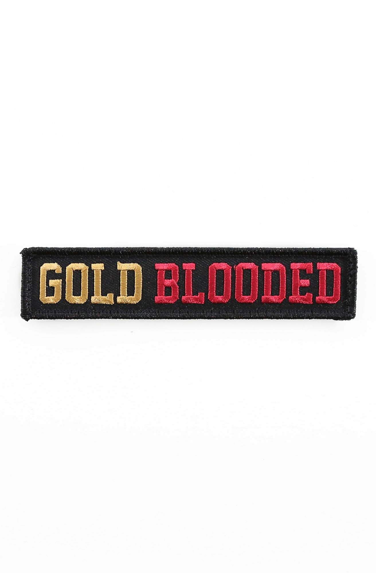 Gold Blooded (Black Velcro Patch 1" x 5")