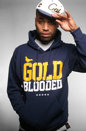 LAST CALL - Gold Blooded (Men's Navy/Gold Hoody)