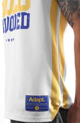 LAST CALL - Gold Blooded 35 (Men’s White Basketball Jersey)