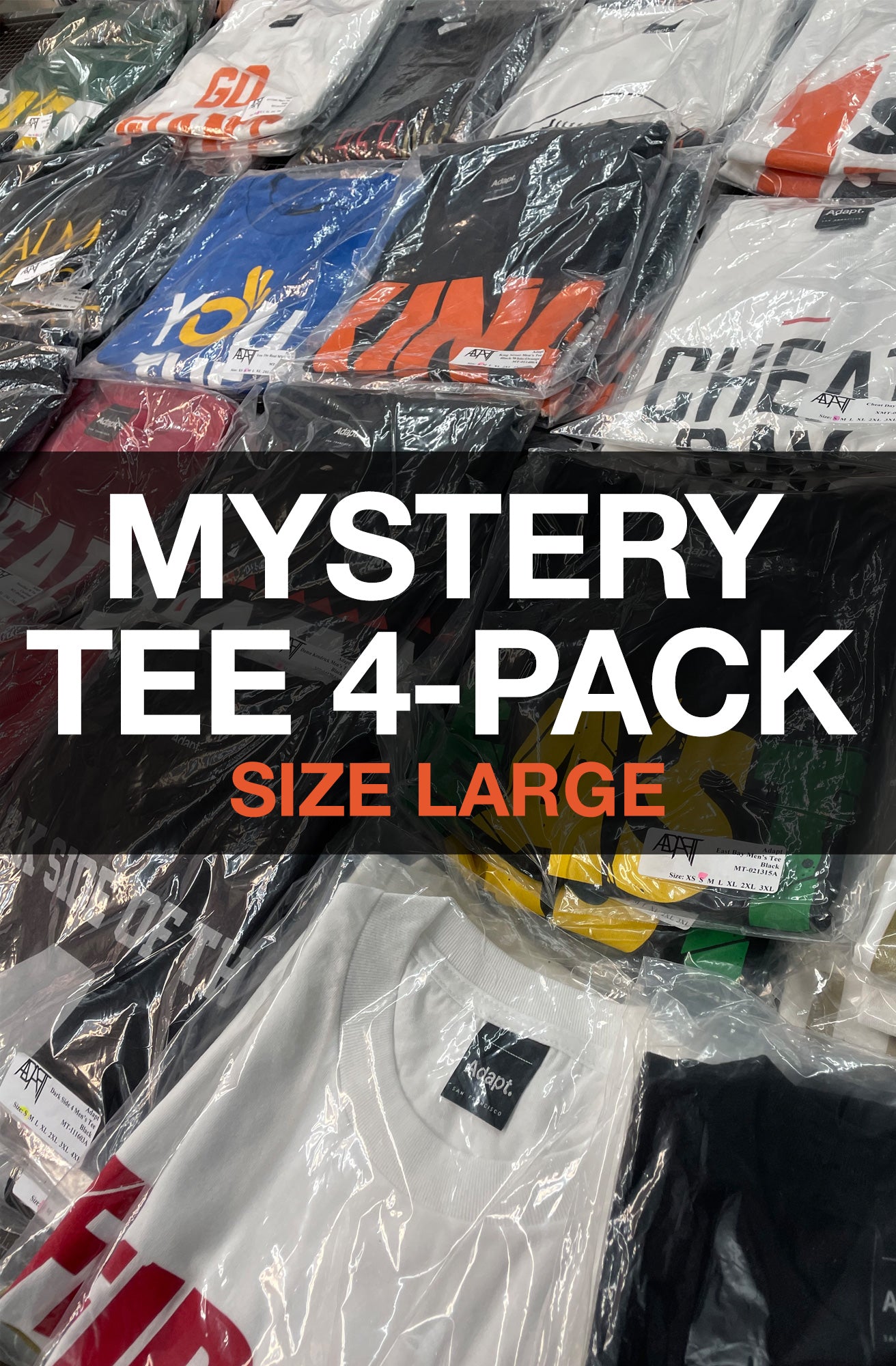 Mystery Tee 4-Pack - Large (Men's Tees)