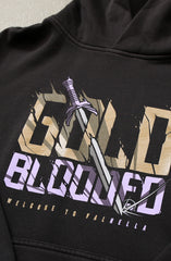 Gold Blooded Wings (Women's Faded Black Hoody)