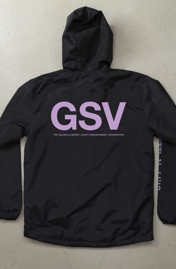 GSV (Men's Black/Violet Full-Zip Jacket)