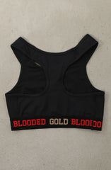 SAVS X Adapt :: Gold Blooded (Women's Black/Red Sports Bra)