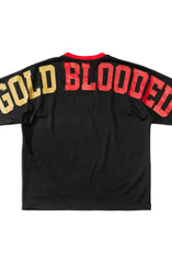 SAVS X Adapt :: Gold Blooded Fullback (Men's Black Football Jersey)