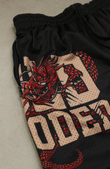 Gold Blooded CNY (Men's Black Mesh Shorts)