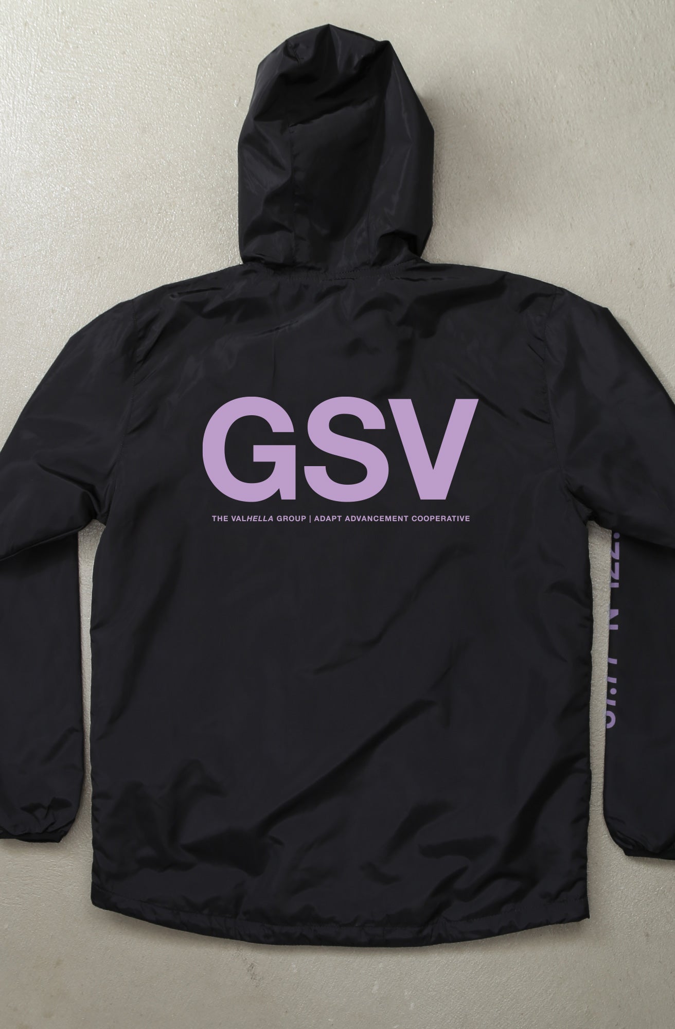 GSV (Men's Black/Violet Full-Zip Jacket)