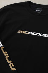 Gold Blooded RPM (Men's Black/White/Gold Long Sleeve Tee)