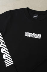 DJ Umami x Adapt :: Transfer (Men's Black/White Long Sleeve Tee)