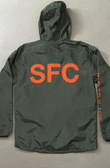 SF City (Men's Olive/Orange Full-Zip Jacket)