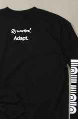 DJ Umami x Adapt :: Transfer (Men's Black/White Long Sleeve Tee)