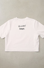 DJ Umami x Adapt :: Transfer (Women's Bone/Black Faded Crop Tee)