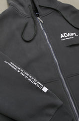 Core Principles (Men's Faded Charcoal Zip Hoody)