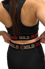 SAVS X Adapt :: Gold Blooded (Women's Black/Red Sports Bra)