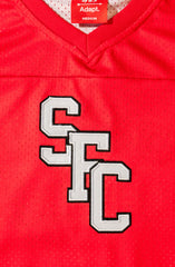 SAVS X Adapt :: Gold Blooded SFC (Men's Red Football Jersey)