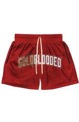 PRE-ORDER :: SAVS x Adapt :: Gold Blooded Arc (Men's Red Mesh Shorts)