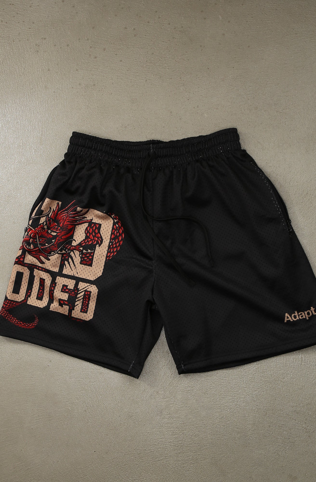 Gold Blooded CNY (Men's Black Mesh Shorts)