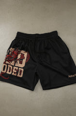 Gold Blooded CNY (Men's Black Mesh Shorts)