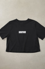 DJ Umami x Adapt :: Transfer (Women's Black/White Faded Crop Tee)