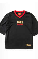 SAVS X Adapt :: Gold Blooded Fullback (Men's Black Football Jersey)