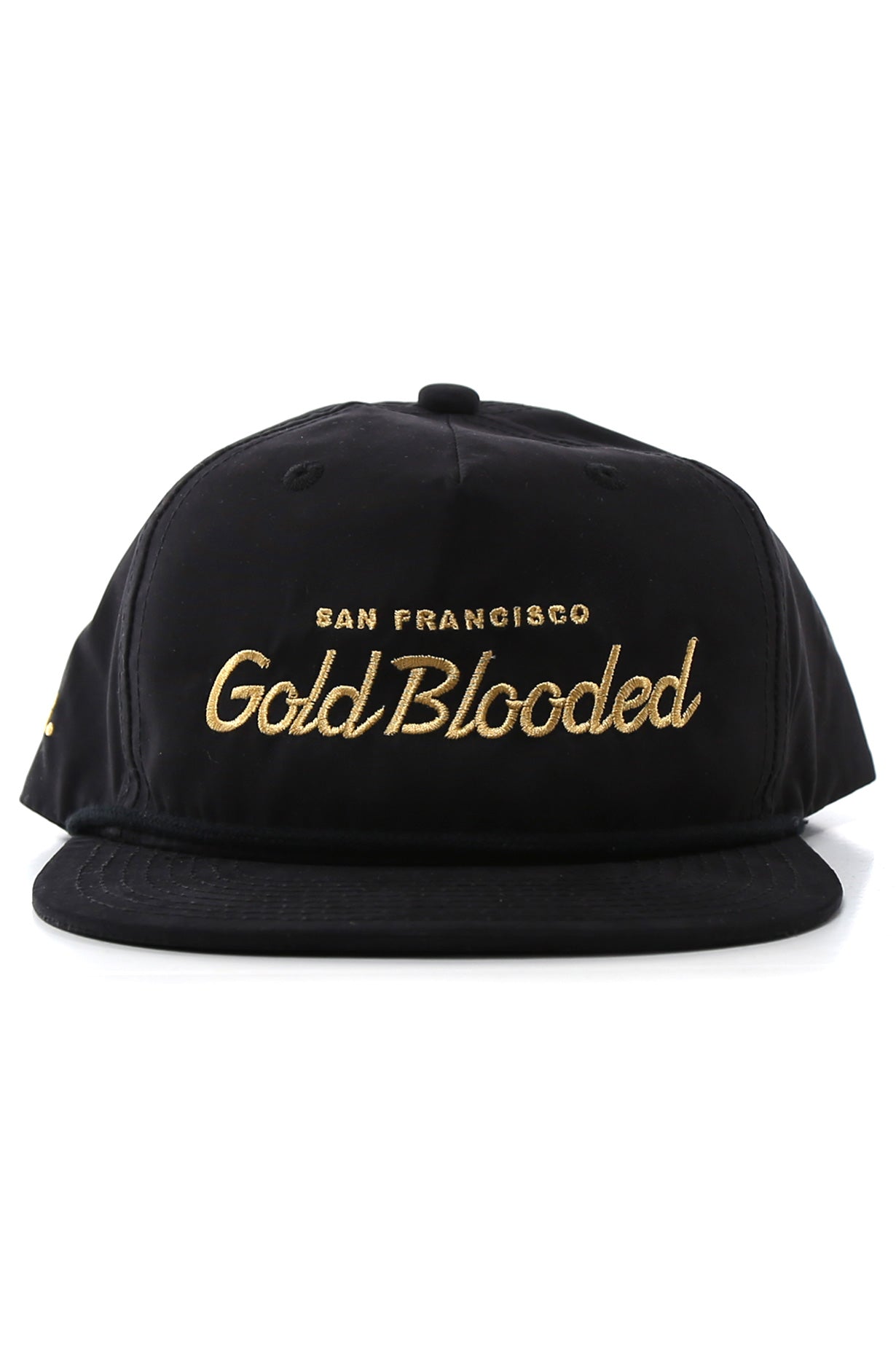Gold Blooded Script (Black/Gold Snapback Cap)