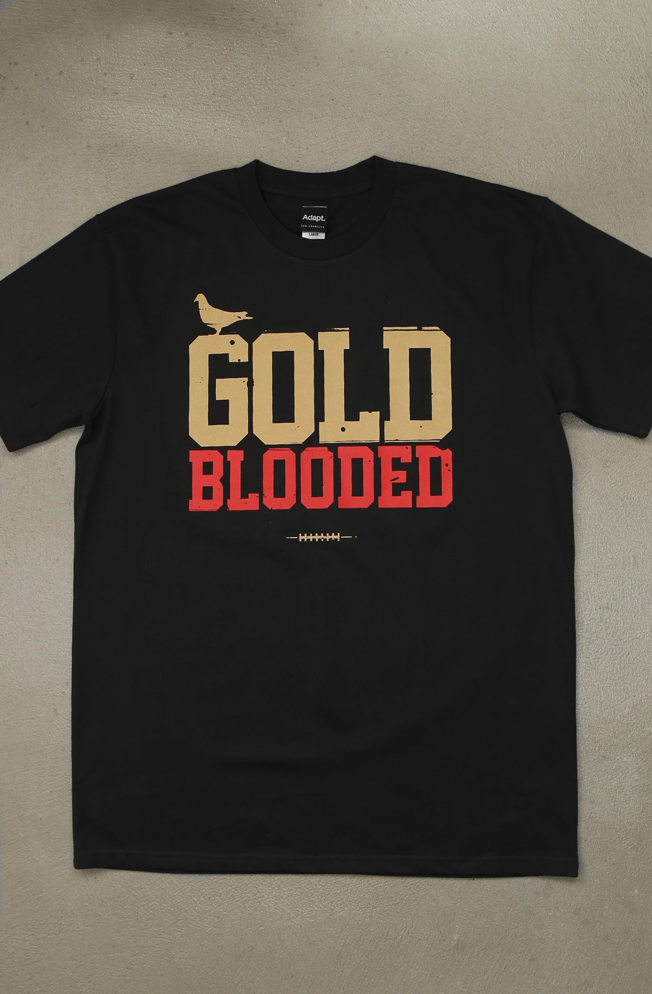 Gold Blooded (Men's Coal/Red Tee)
