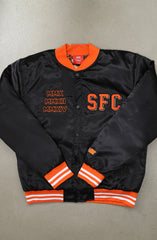 SAVS x Adapt :: Gold Blooded SFC (Men's Black/Orange Satin Jacket)