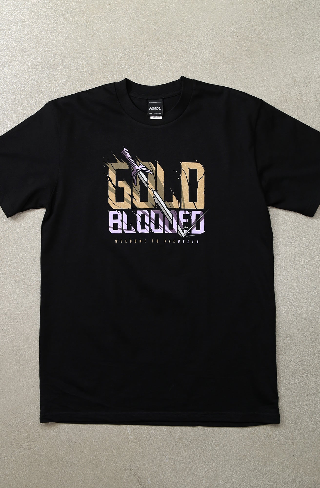 Gold Blooded Wings (Men's Black Tee)