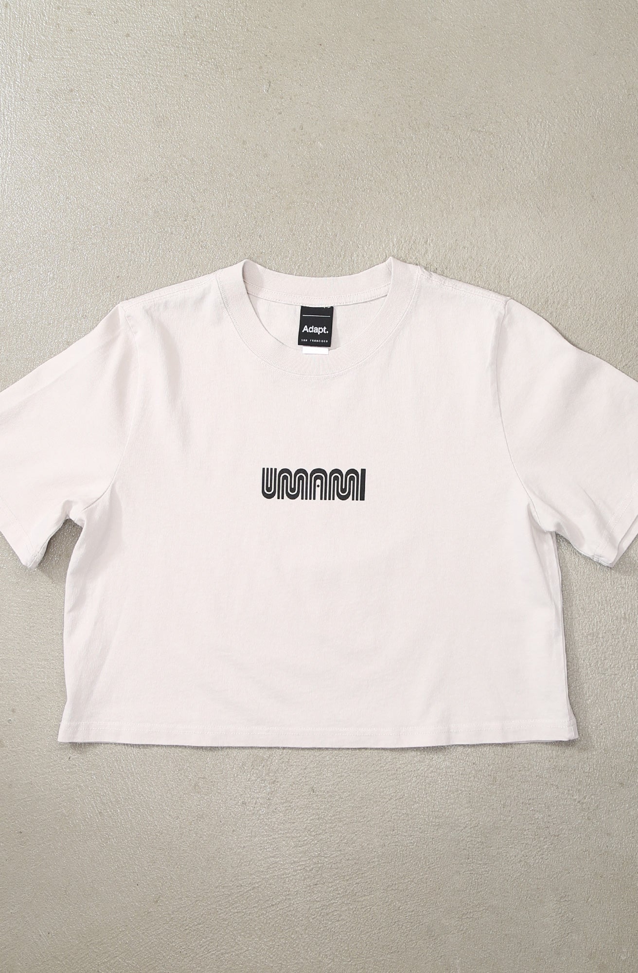 DJ Umami x Adapt :: Transfer (Women's Bone/Black Faded Crop Tee)