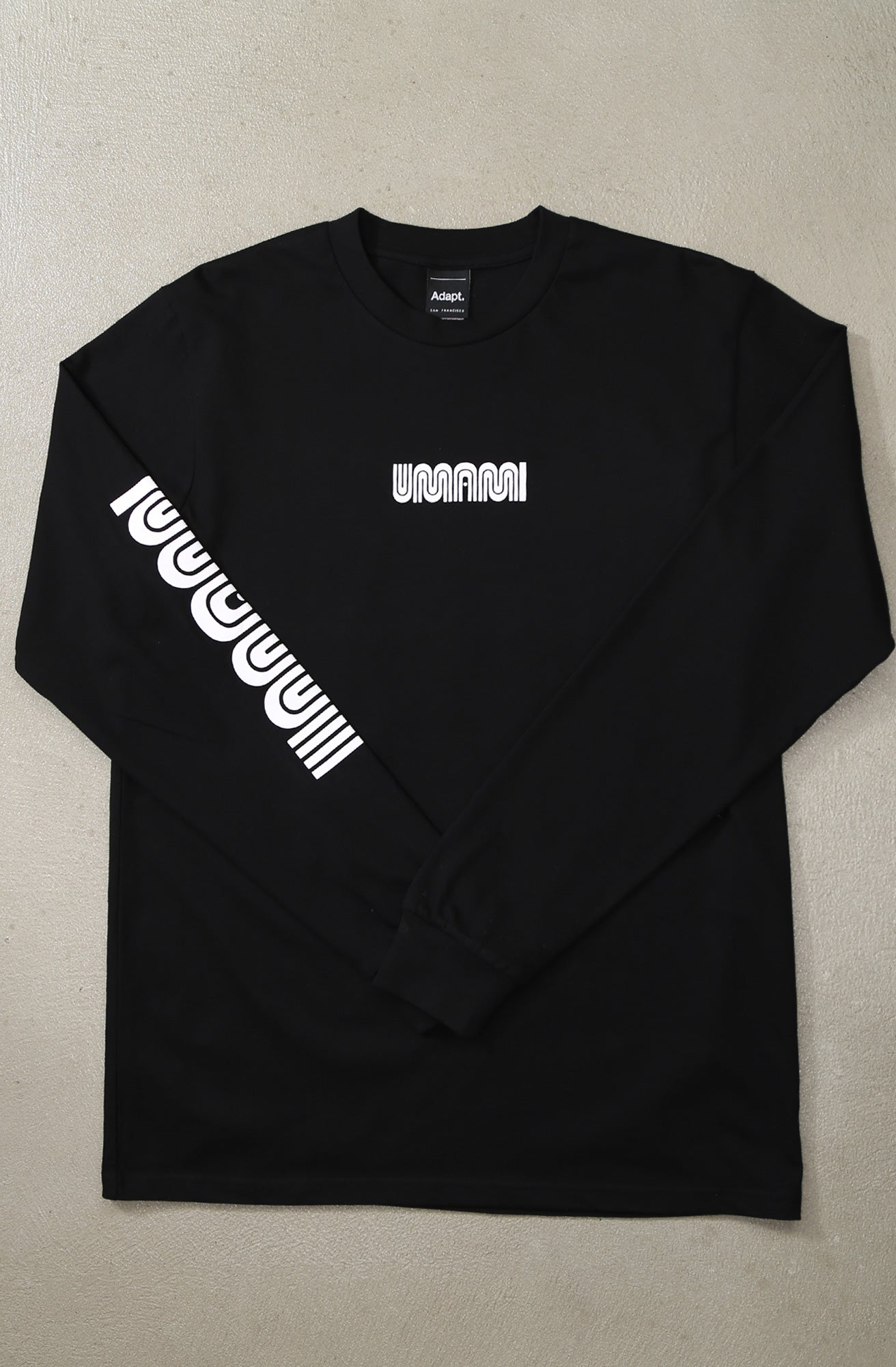 DJ Umami x Adapt :: Transfer (Men's Black/White Long Sleeve Tee)