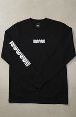 DJ Umami x Adapt :: Transfer (Men's Black/White Long Sleeve Tee)