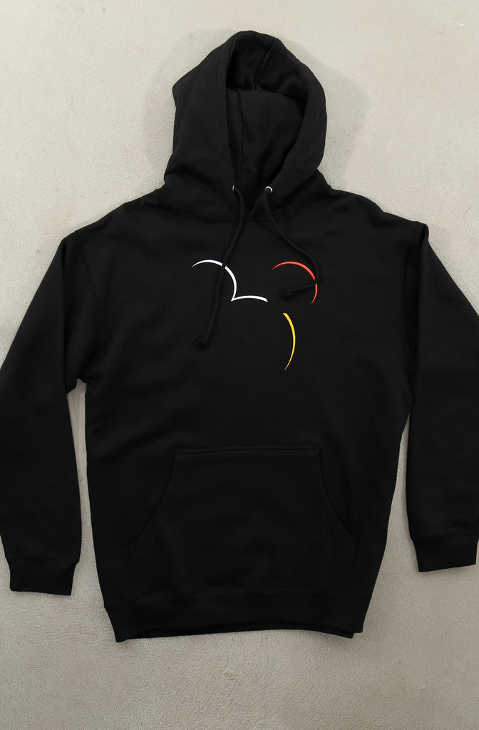 Dot Eclipse  (Men's Black Hoody)