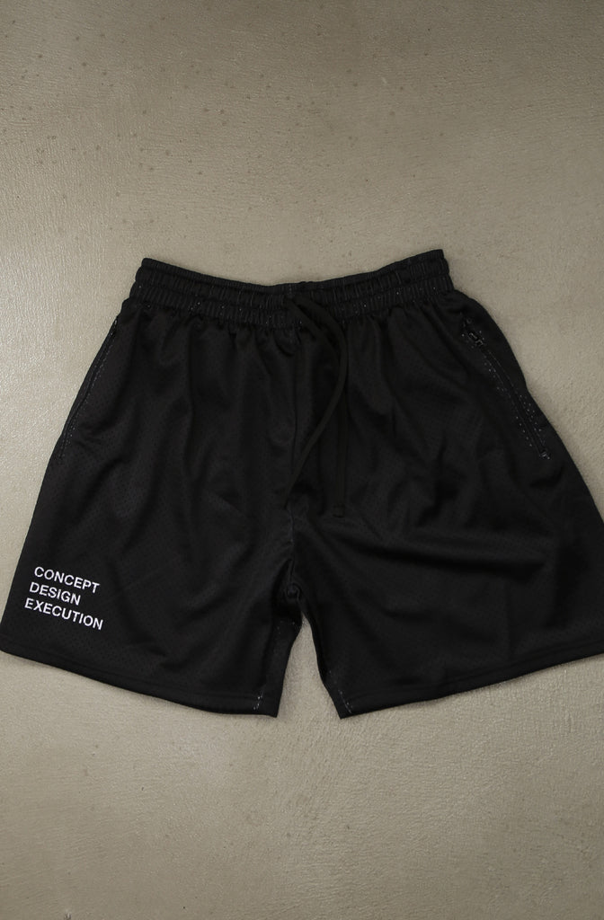 Core Principles (Men's Black Mesh Shorts)