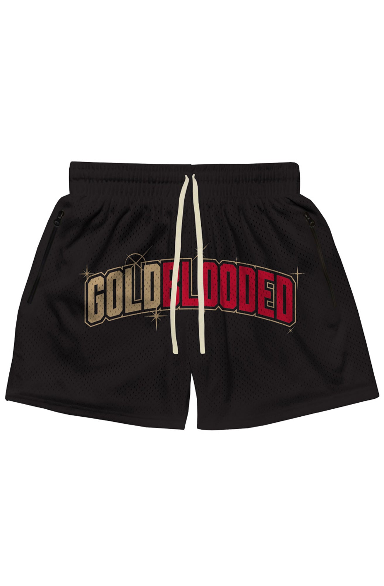 PRE-ORDER :: SAVS x Adapt :: Gold Blooded Arc (Men's Black/Red Mesh Shorts)