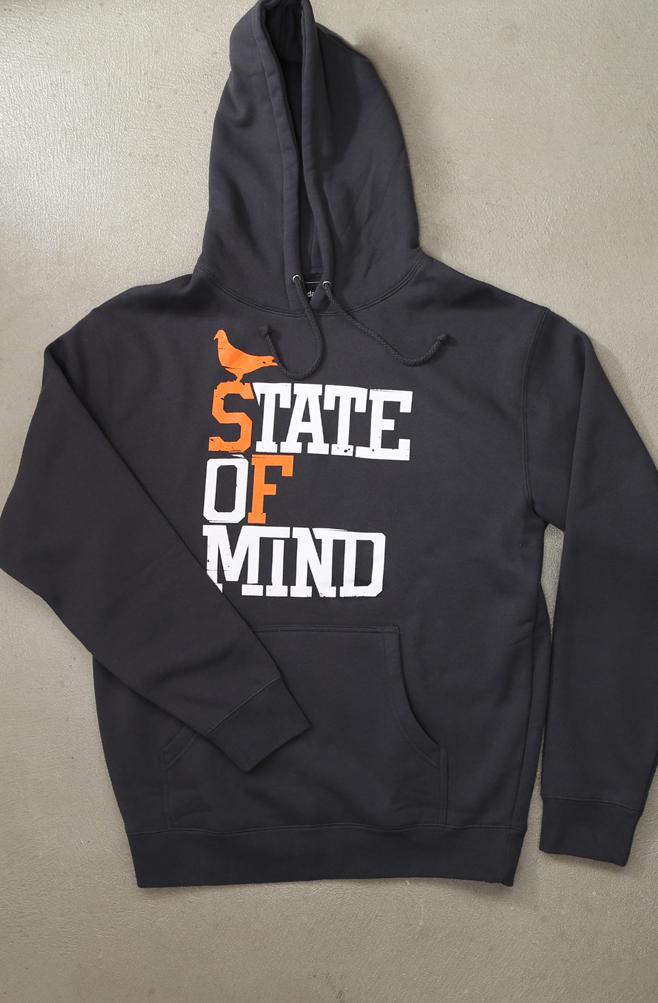 State of Mind (Men's Asphalt/Orange Hoody)