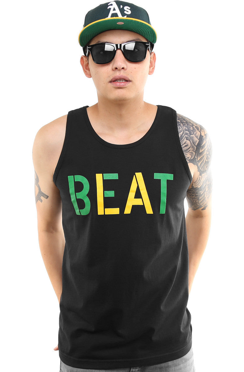 Beat LA (Men's Black/Green Tank)