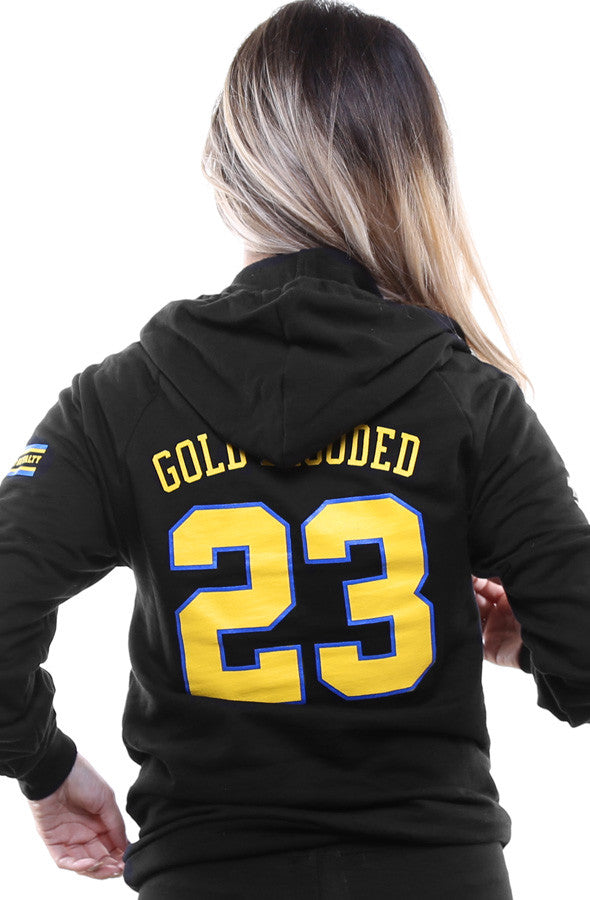 Gold Blooded Royalty :: 23 (Women's Black Hoody)