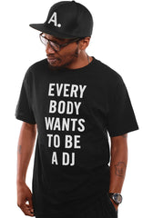 Deltron x Adapt :: Everybody Wants To Be A DJ (Men's Black Tee)