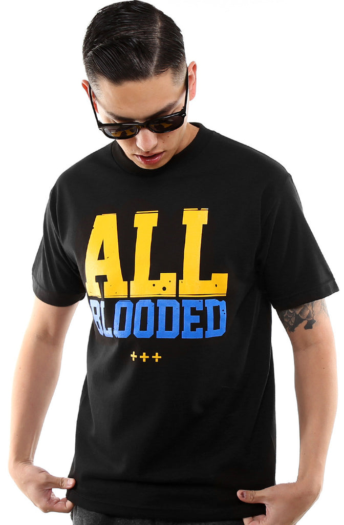 All Blooded (Men's Black/Royal Tee)