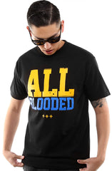 LAST CALL - All Blooded (Men's Black/Royal Tee)