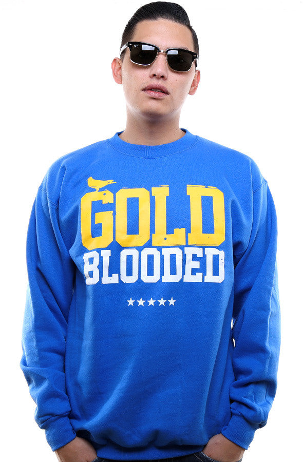 Gold Blooded (Men's Royal Crewneck Sweatshirt)