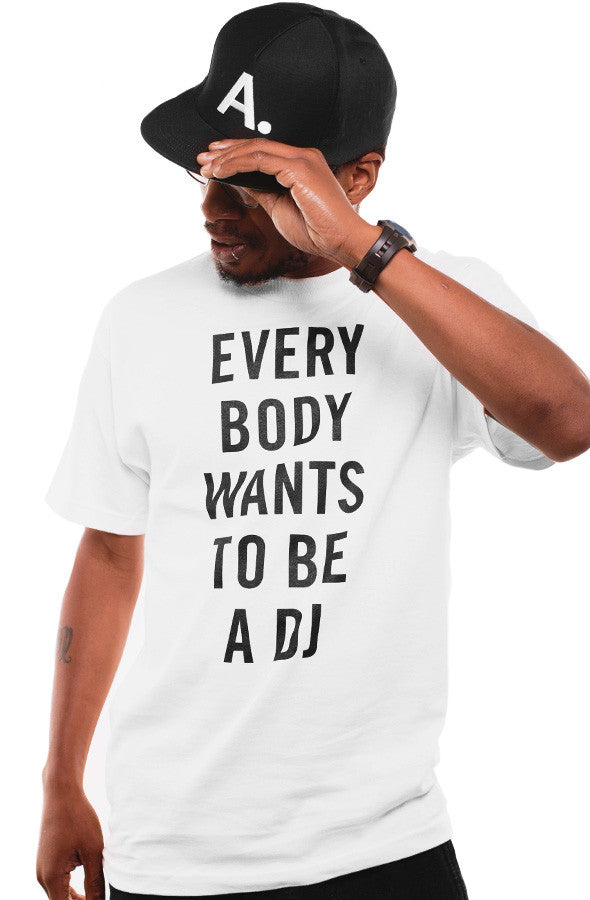 Deltron x Adapt :: Everybody Wants To Be A DJ (Men's White Tee)