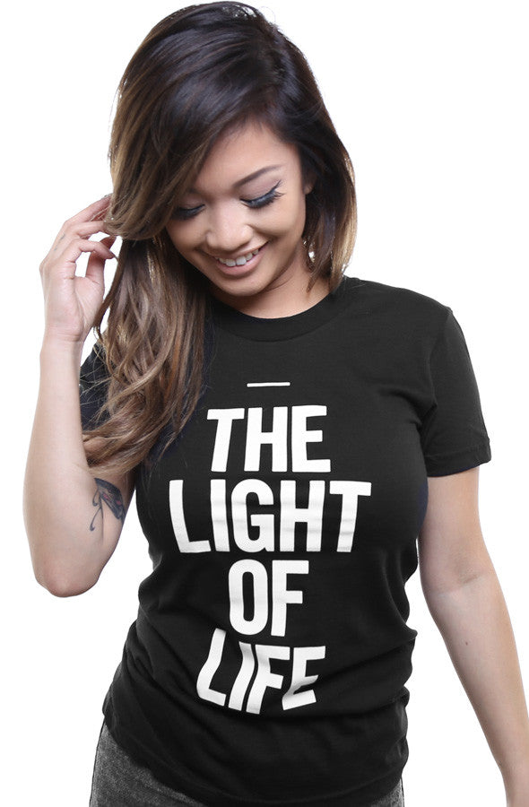 The Light of Life (Women's Black Tee)