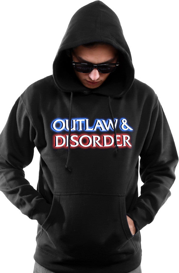 Outlaw & Disorder (Men's Black Hoody)