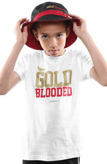 Gold Blooded (Youth Unisex White/Red Tee)